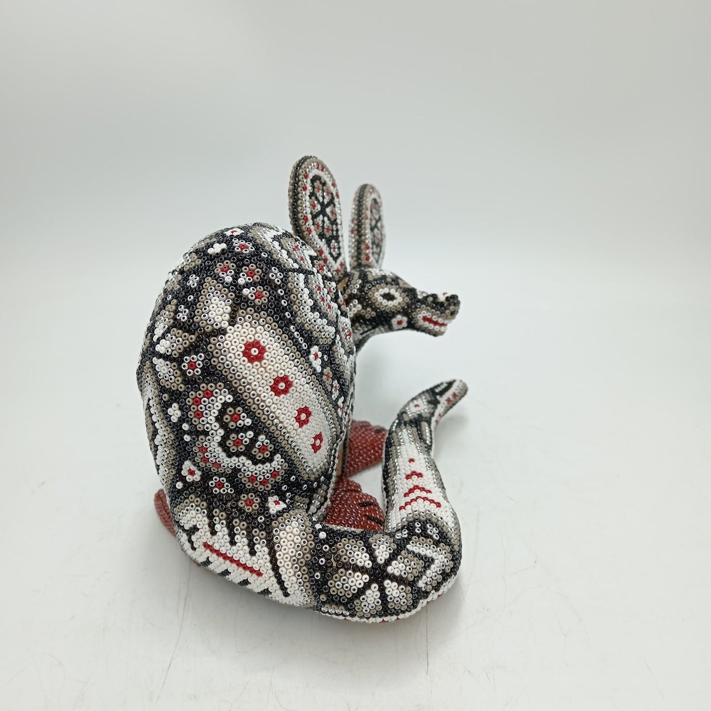 Mexican Huichol Hand Beaded Armadillo By Isandro Villa Lopez PP8766