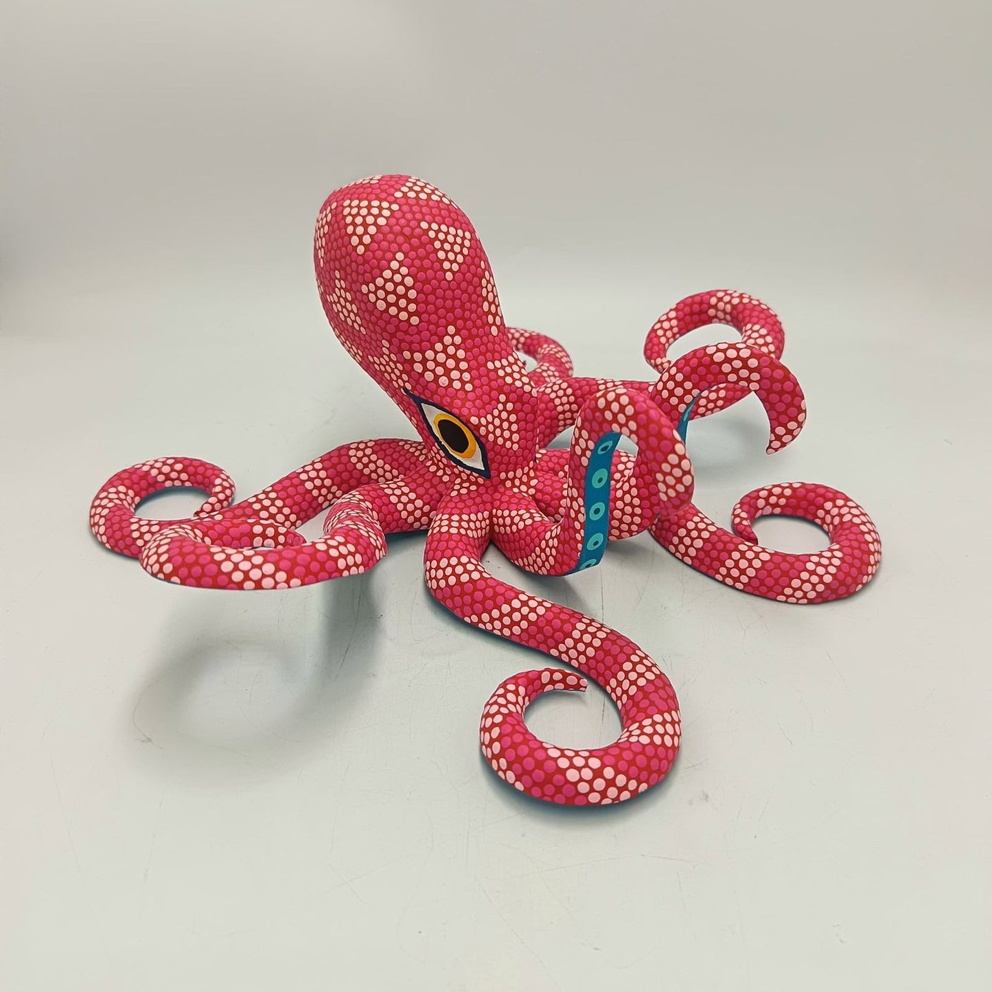 Oaxacan Wood Carving Hand Made, Octopus By Armando Jimenez PP8752