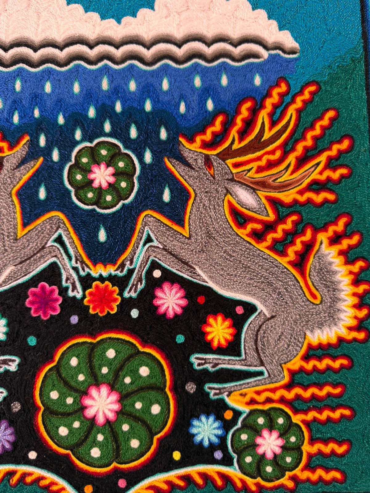 Huichol Indian Yarn Painting by Samuel Hernandez PP8897