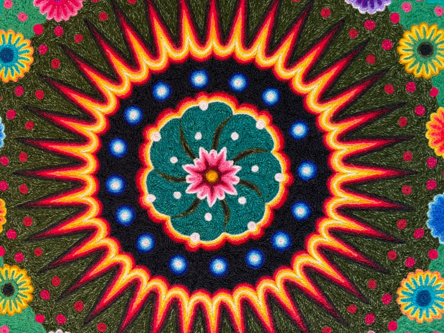 Huichol Indian Yarn Painting by Samuel Hernandez PP8899
