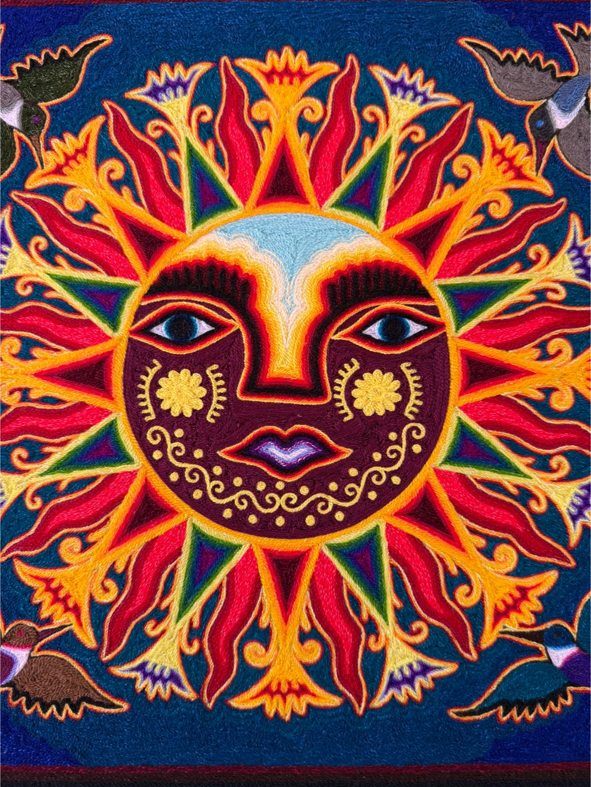 Huichol Indian Yarn Painting by Samuel Hernandez PP8901