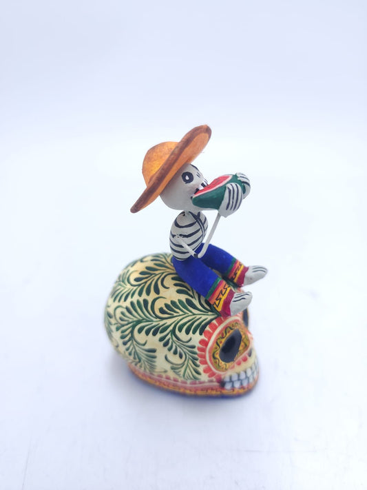 Day Of The Dead Ceramics Human Skull By Marco Castillo PP8881