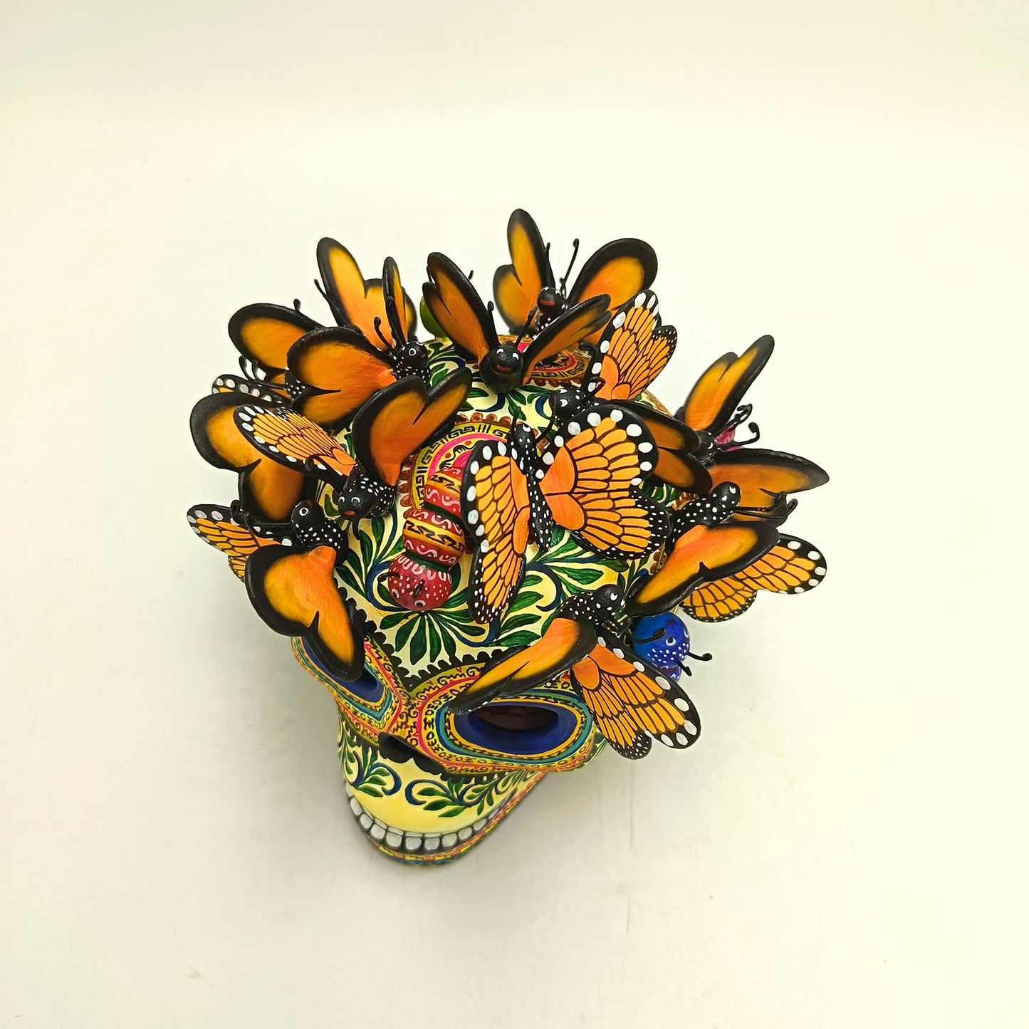 Day Of The Dead Ceramics Human Skull By Marco Castillo PP8916