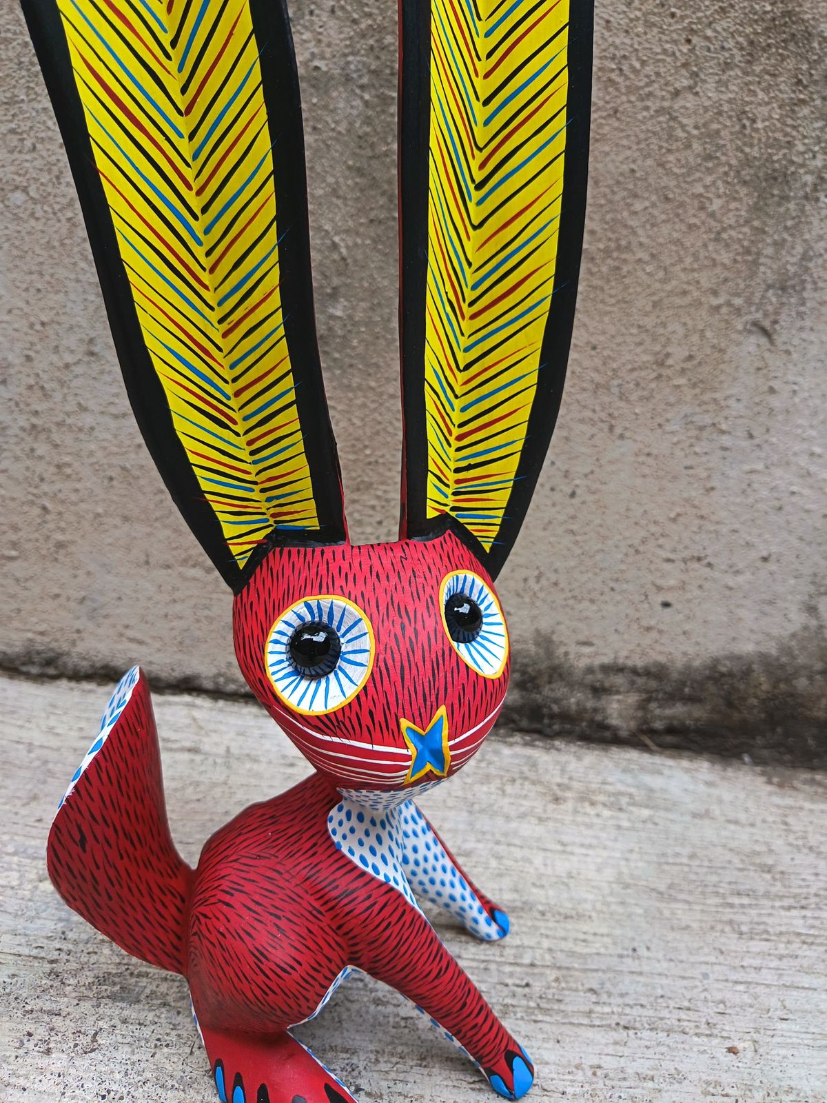 Oaxacan Wood Carving Rabbit By Arsenio Morales PP8936