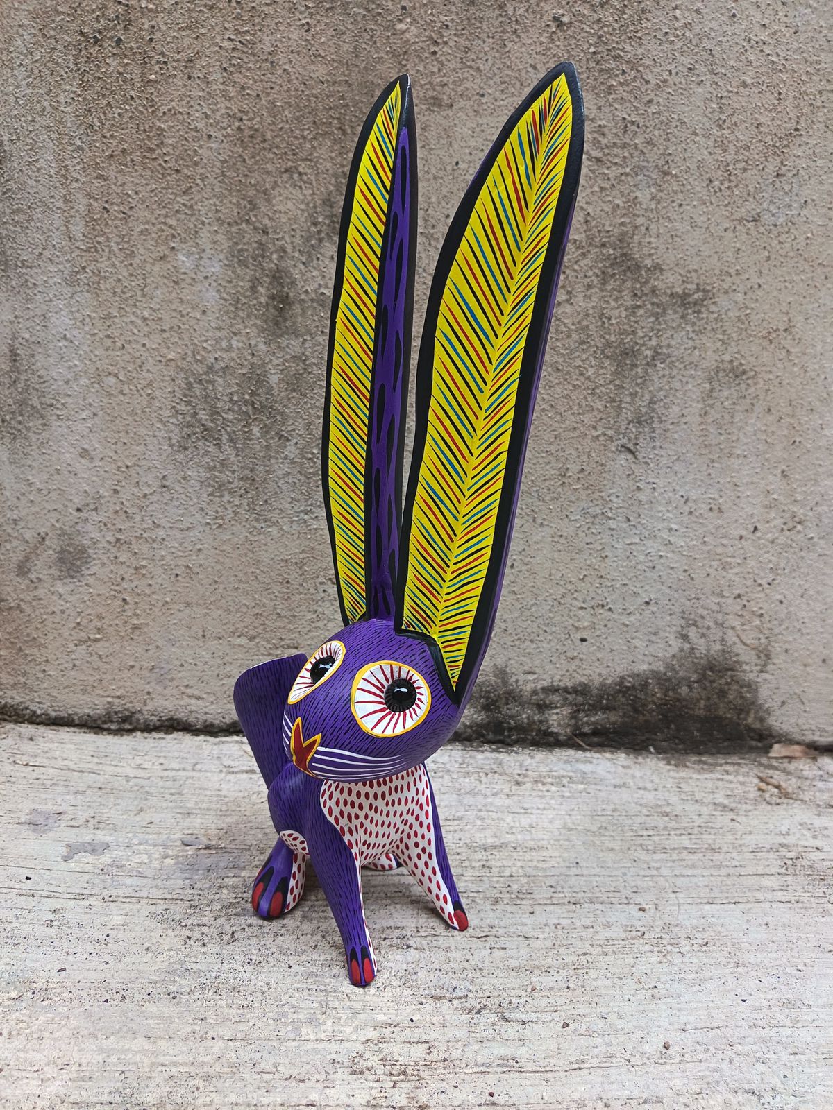 Oaxacan Wood Carving Rabbit By Arsenio Morales PP8938