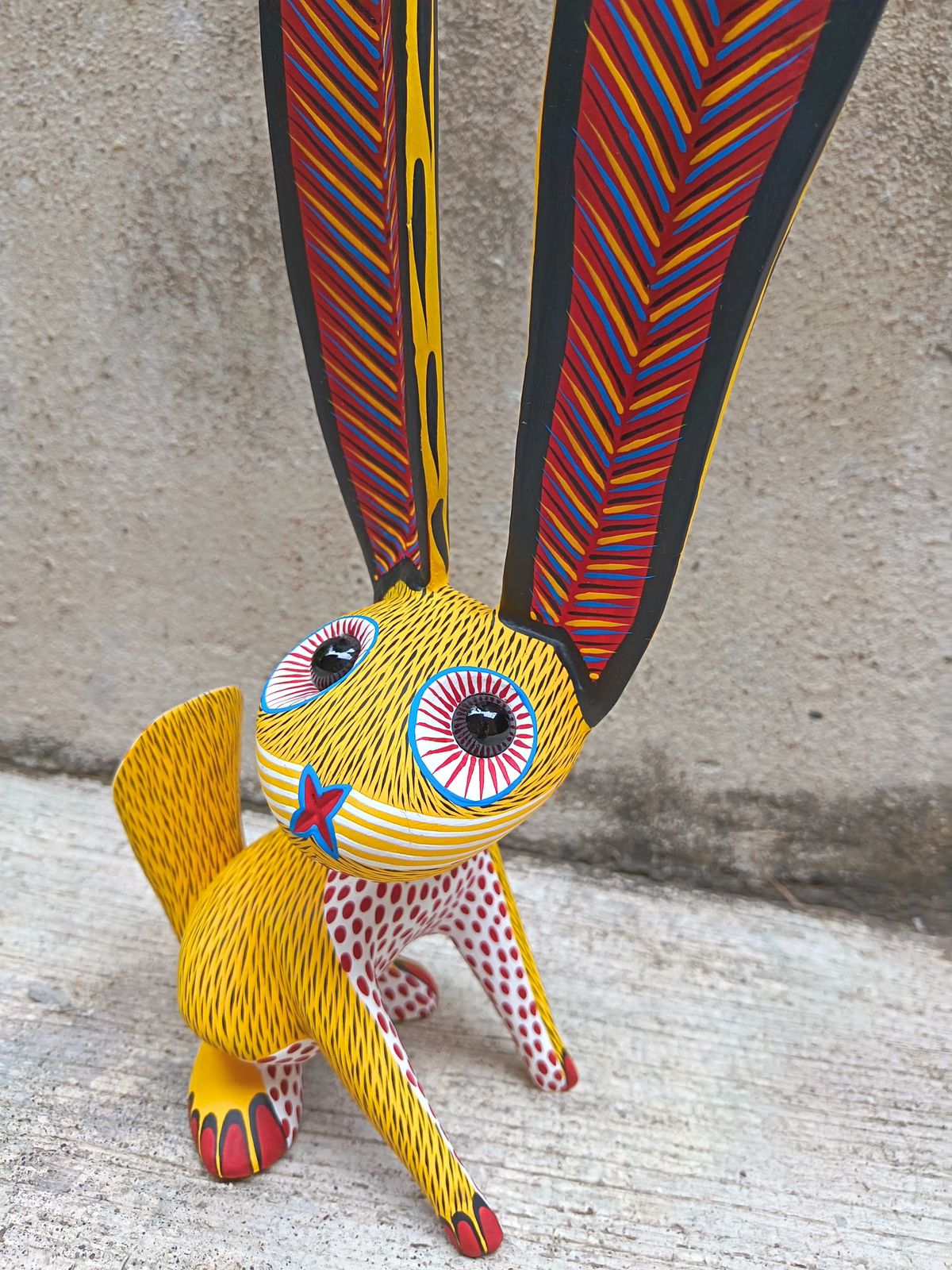 Oaxacan Wood Carving Rabbit By Arsenio Morales PP8939