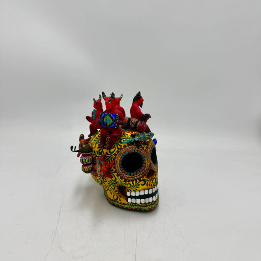 Day Of the Dead Ceramics Skull By Alfonso Castillo PP8988