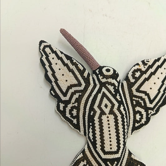 Mexican Huichol Hand Beaded Hummingbird By Mayola Villa Lopez PP9169 Oaxaca