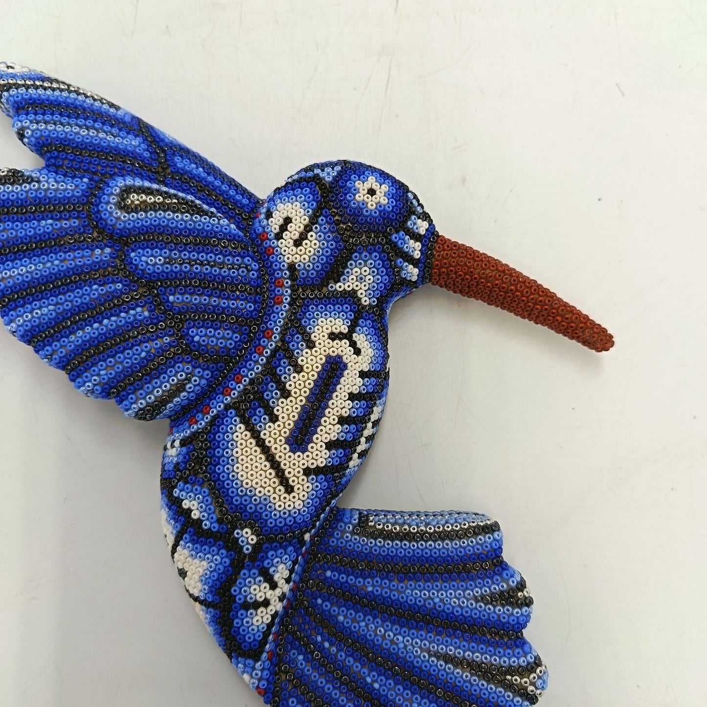 Mexican Huichol Hand Beaded Hummingbird By Isandro Villa Lopez PP9224