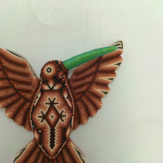 Mexican Huichol Hand Beaded Hummingbird By Isandro Villa Lopez PP9225