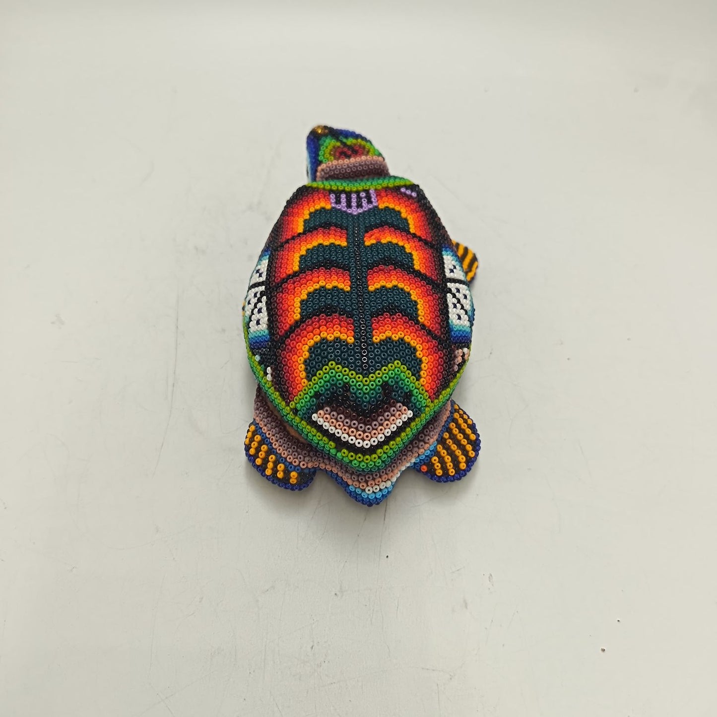 Mexican Huichol Hand Beaded Turtle Jeweler By Honorio Villa Lopez PP9279