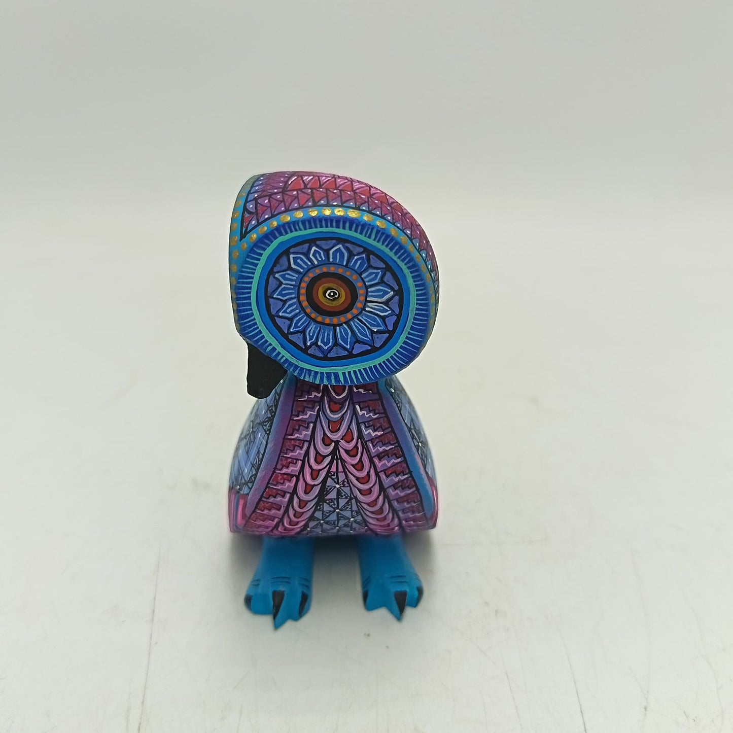 Mexican Oaxacan Wood Carving Owl By Ivan Fuentes PP9352