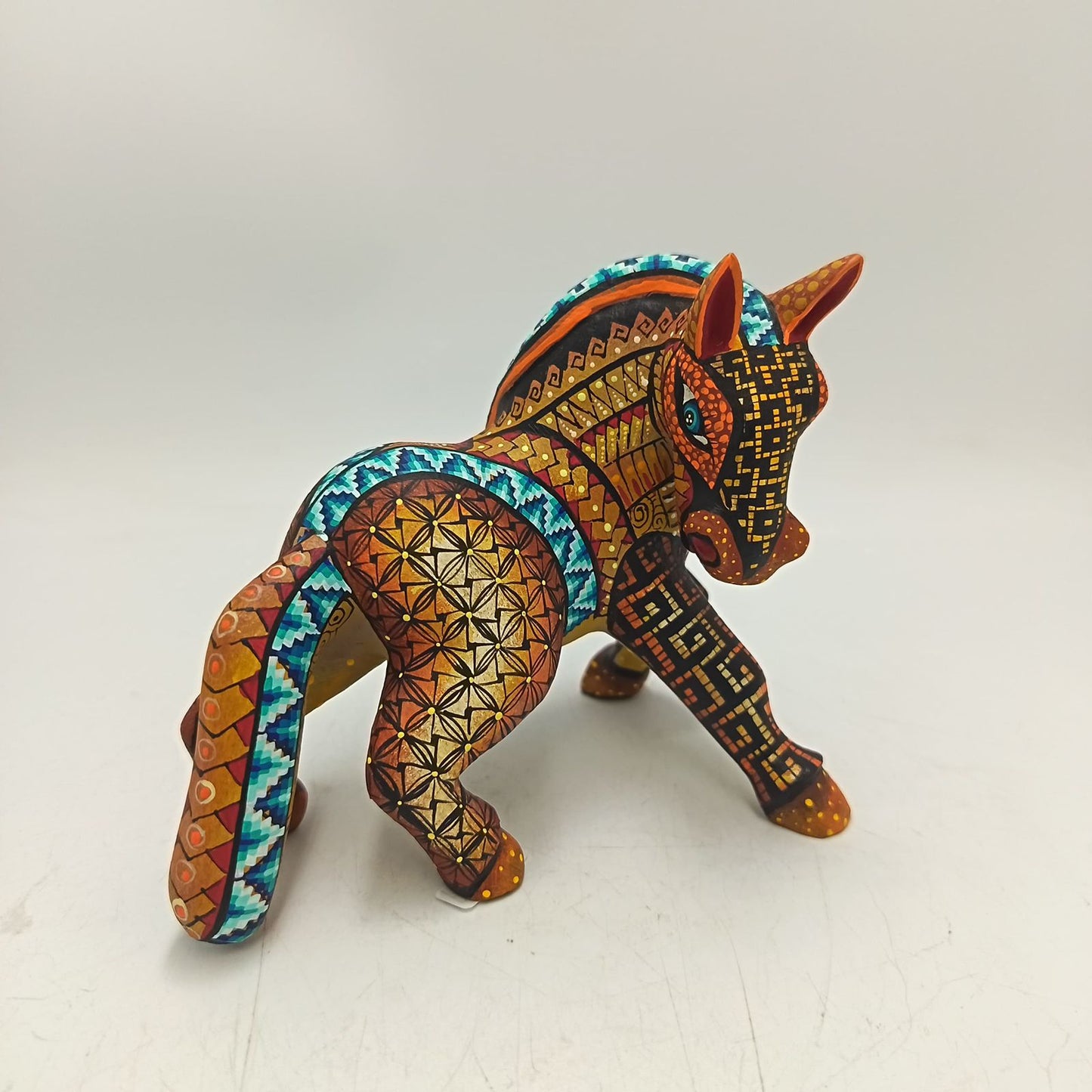 Mexican Oaxacan Wood Carving Horse By Ivan Fuentes PP9355