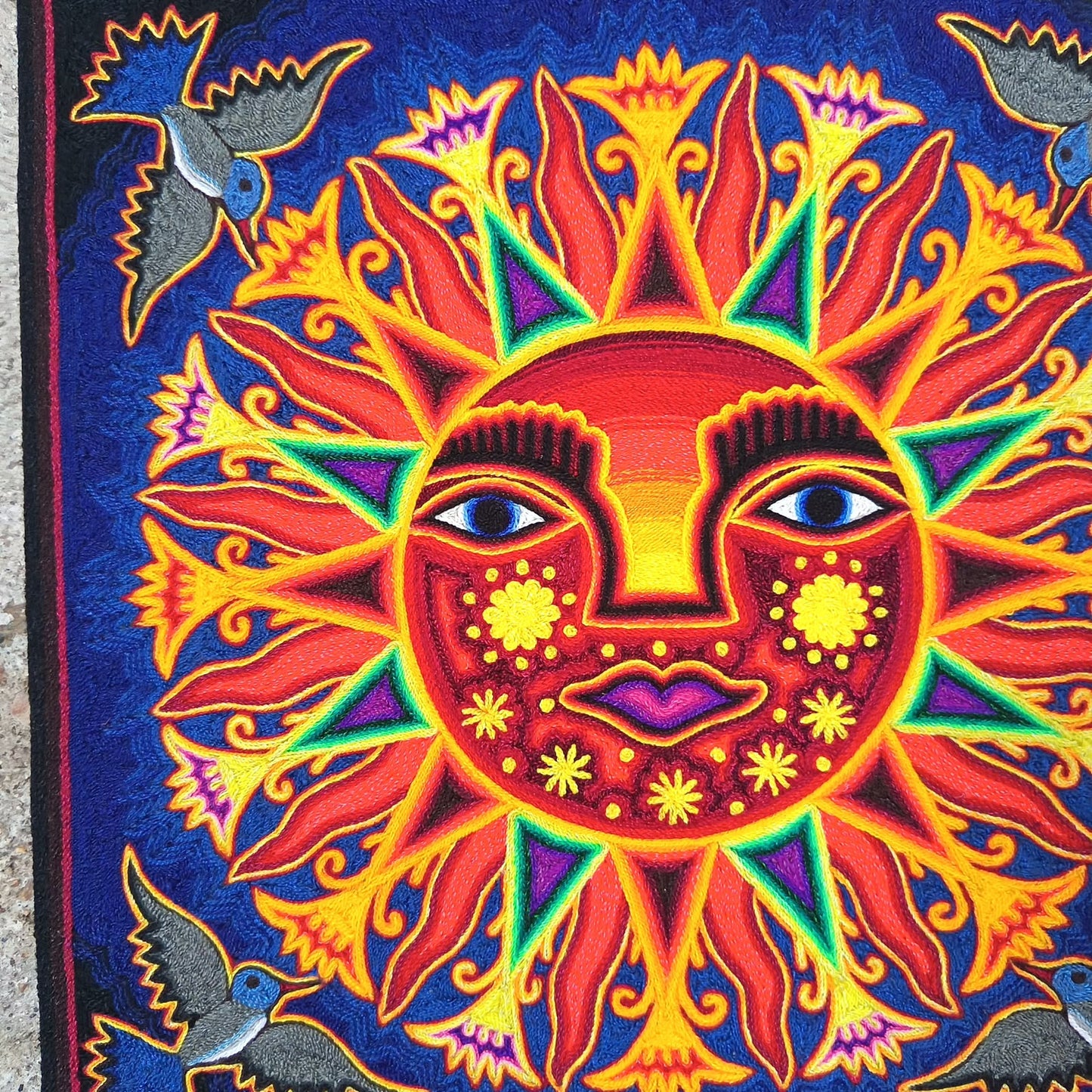 Huichol Indian Yarn Painting by Samuel Hernandez PP9403