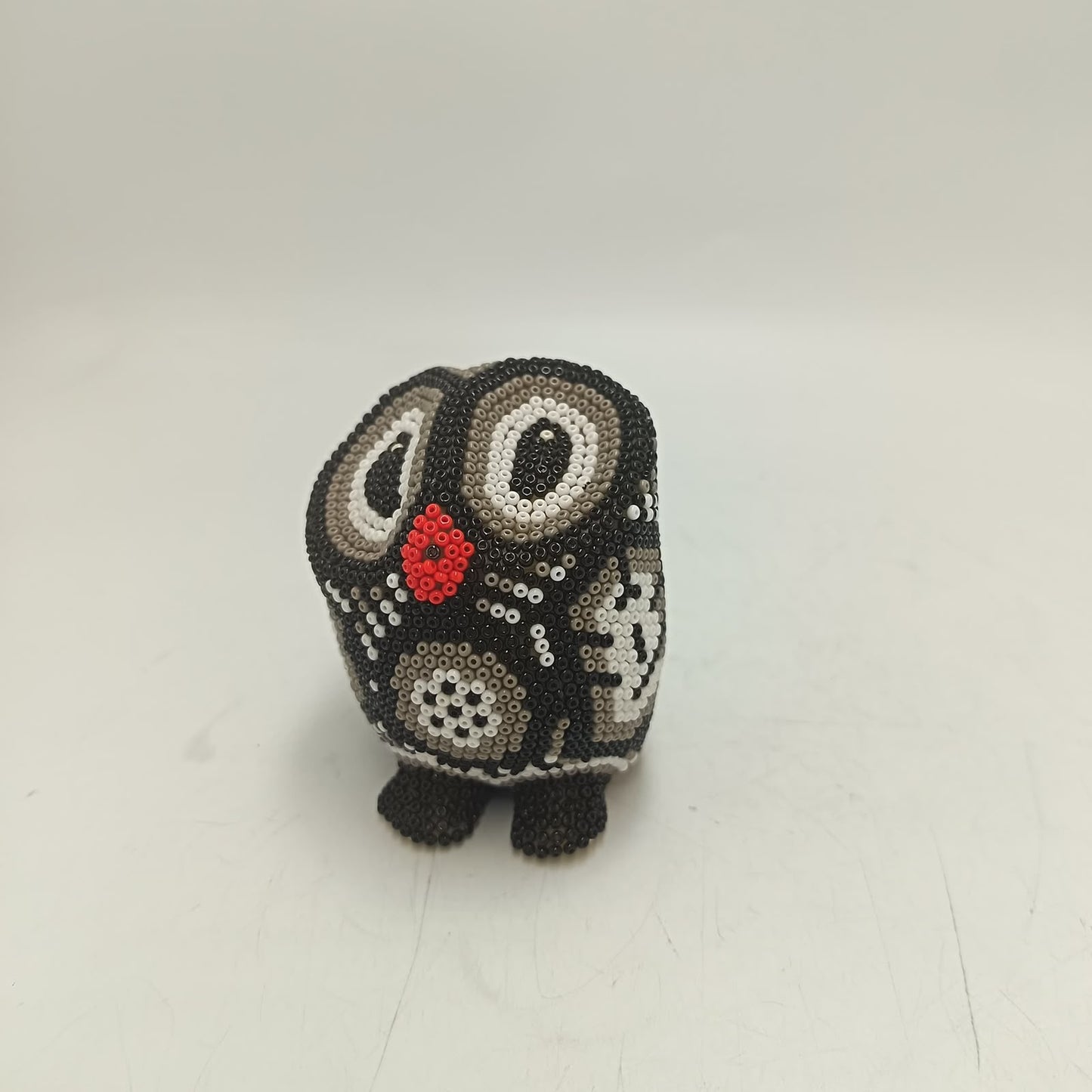 Mexican Huichol Hand Beaded Owl By Mayola Villa Lopez PP9424