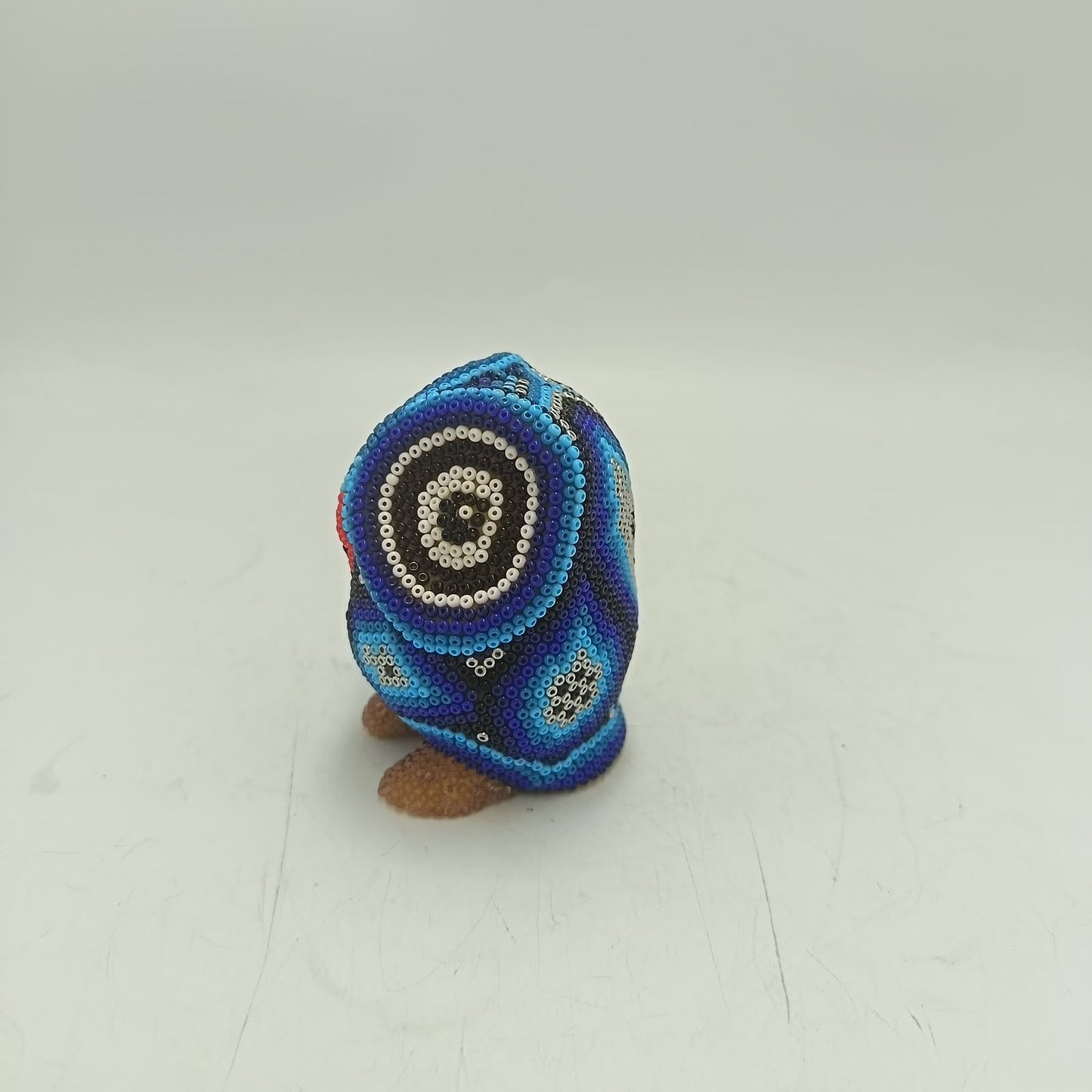Mexican Huichol Hand Beaded Owl By Mayola Villa Lopez PP9425