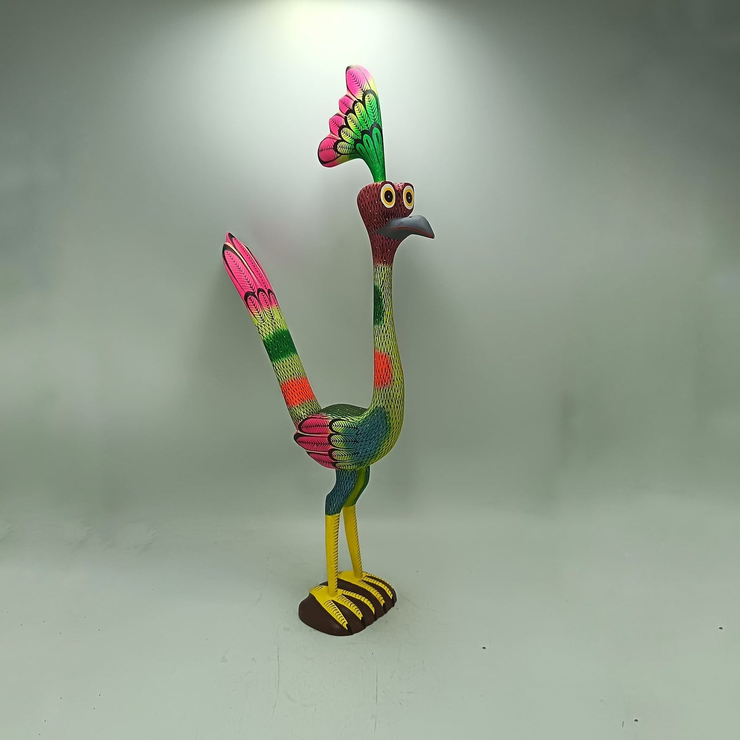 Mexican Oaxacan Wood Carving Roadrunner By David Blass PP9446