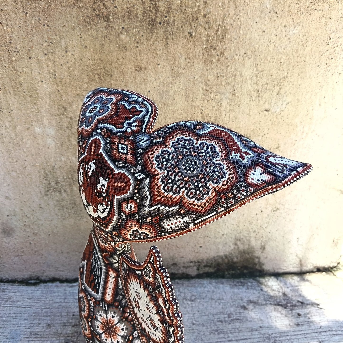 Mexican Huichol Hand Beaded Fish By Isandro Villa Lopez PP9508