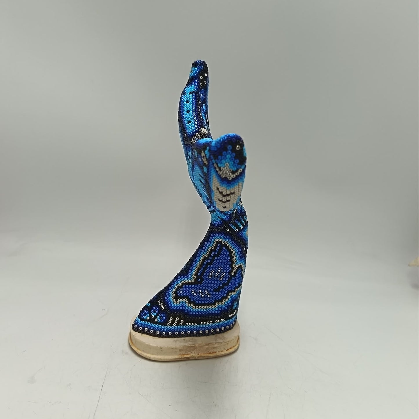 Mexican Huichol Hand Beaded Whale Tail By Isandro Villa Lopez PP9502