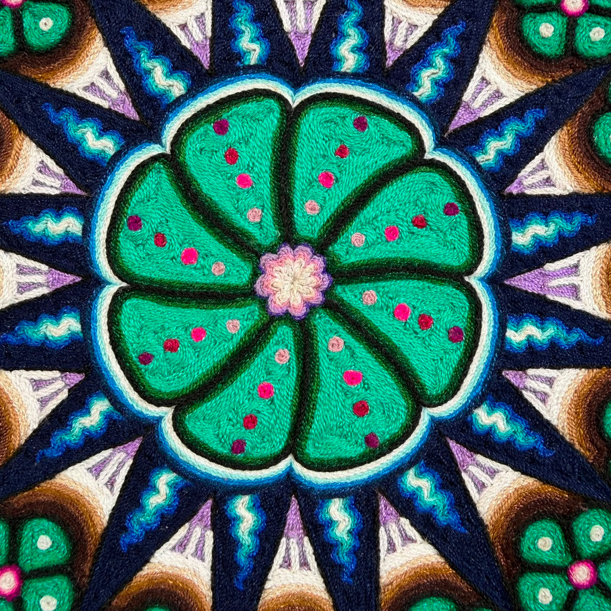 Huichol Indian Yarn Painting by Samuel Hernandez PP9553