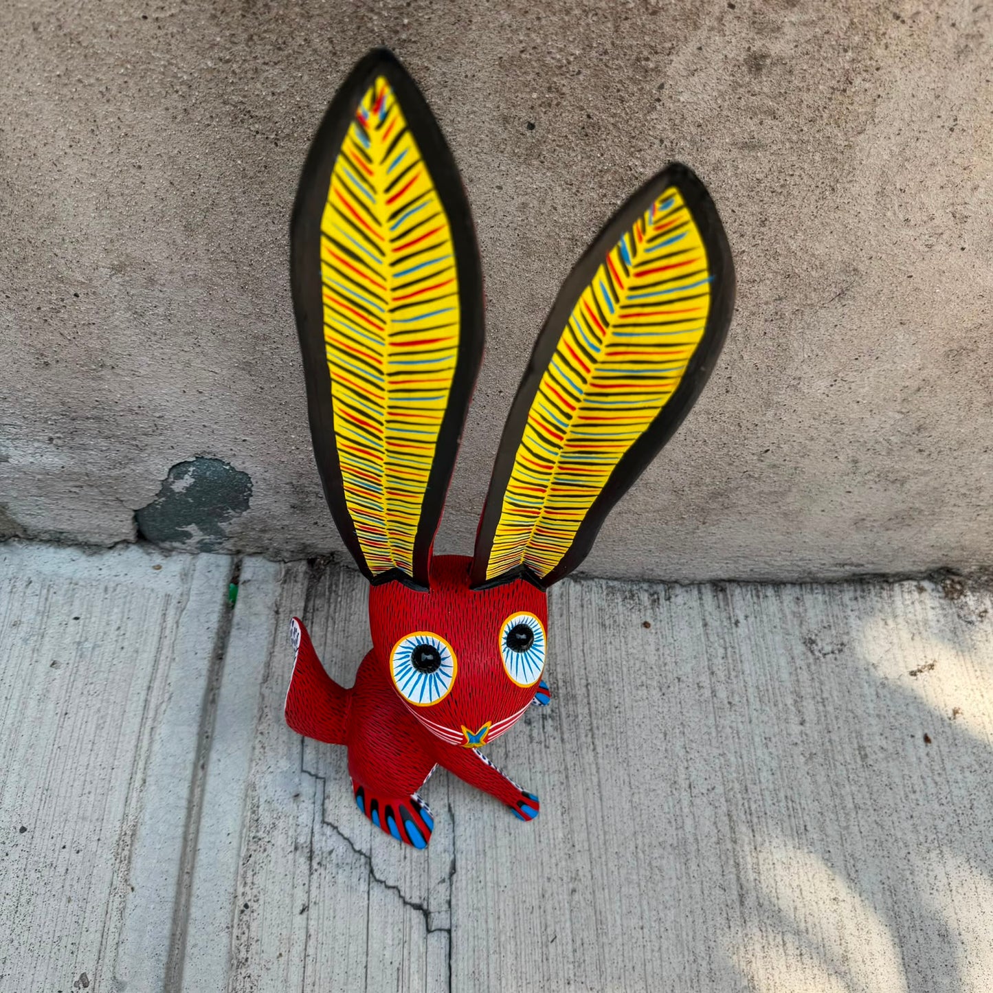 Oaxacan Wood Carving Rabbit By Arsenio Morales PP9566