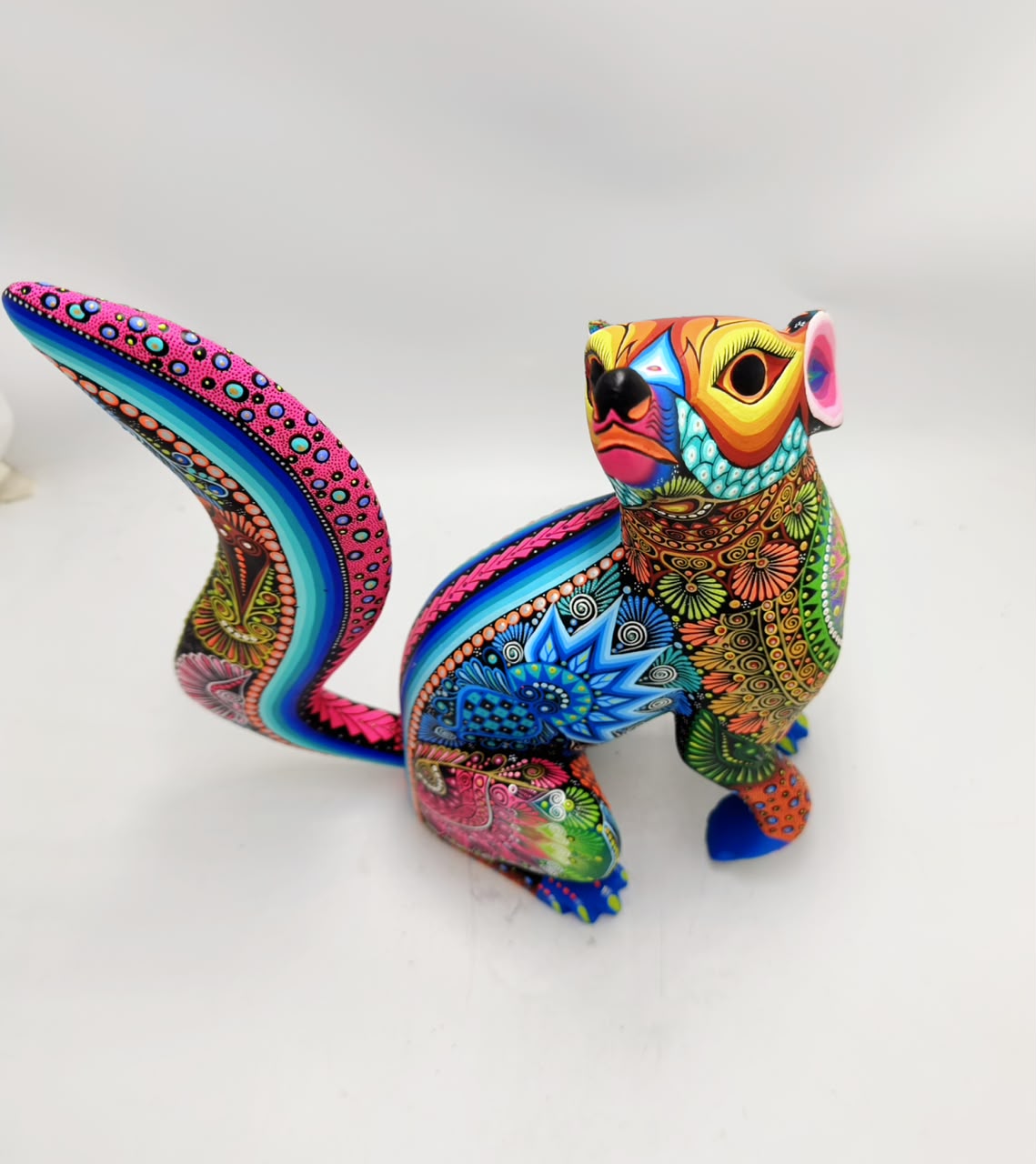 Mexican Folk Art Oaxacan Wood Carving Alebrije Hand Made, Coyote By Luis Sosa PP9601