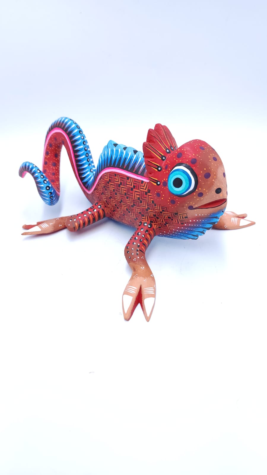 Oaxacan Wood Carving Chamaleon By Estudio 2403 PP5462
