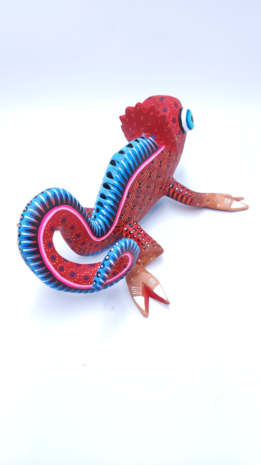 Oaxacan Wood Carving Chamaleon By Estudio 2403 PP5462