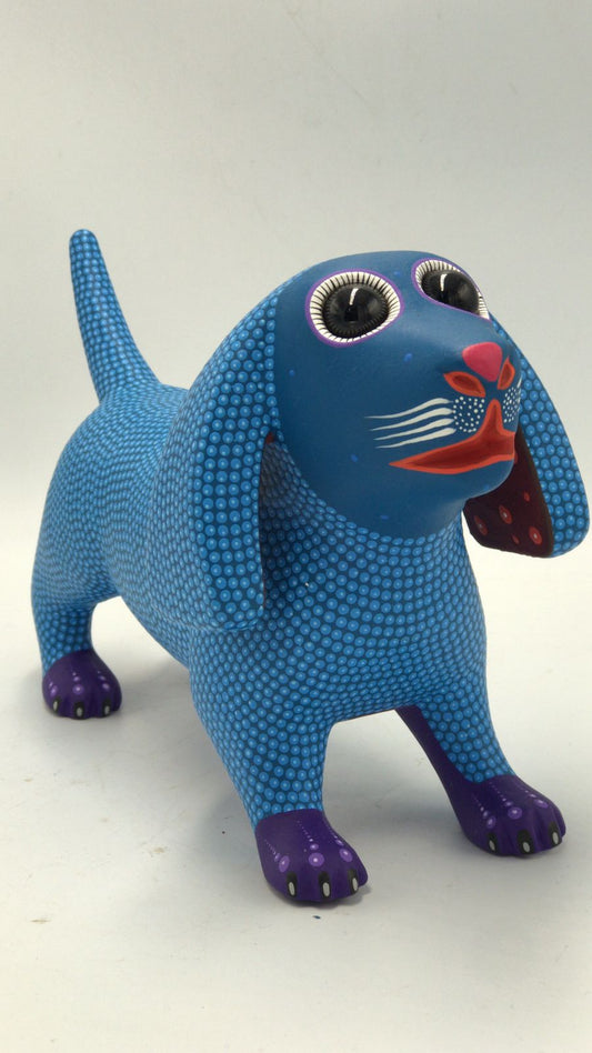 Beautiful Oaxacan Wood Carving Dog By Azucena Santiago PP5501