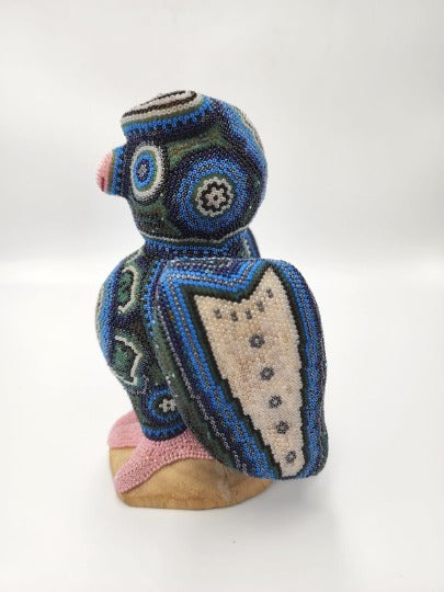 Beaded Mexican Folk Art Owl By Mayola Villa Lopez PP4494