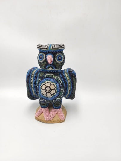 Beaded Mexican Folk Art Owl By Mayola Villa Lopez PP4494