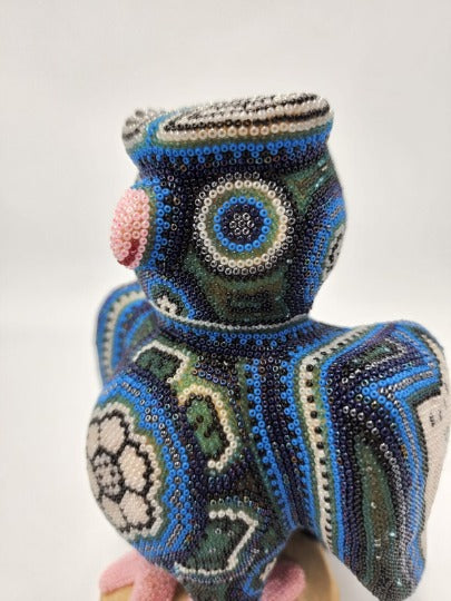 Beaded Mexican Folk Art Owl By Mayola Villa Lopez PP4494