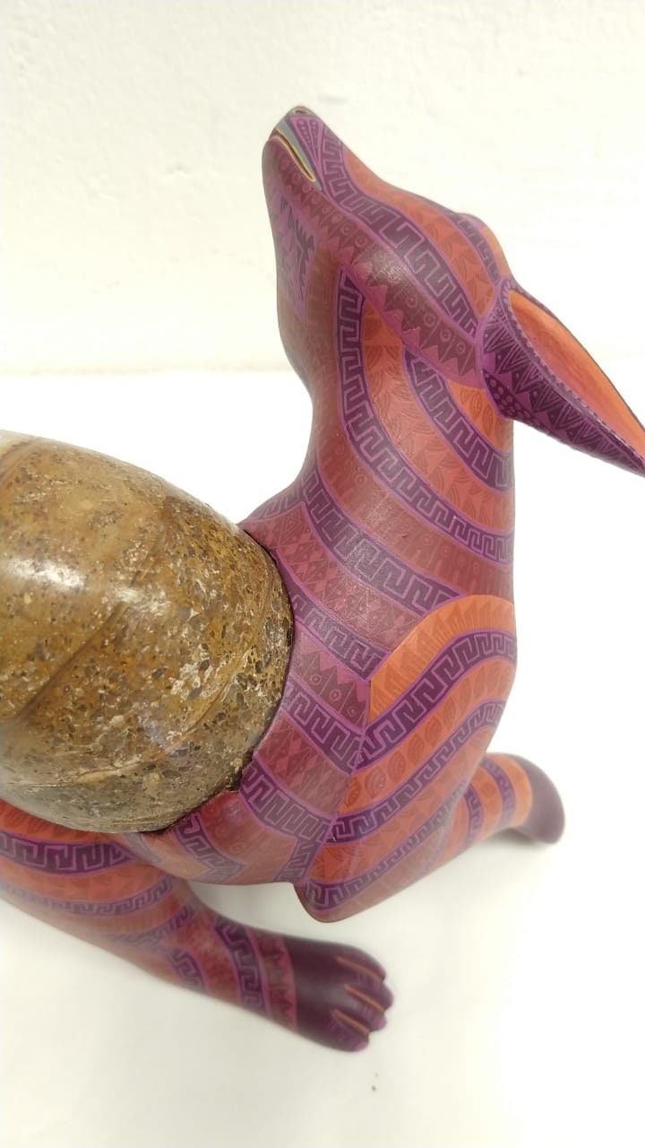 Oaxacan Wood Carving Coyote By Jacobo y Maria Angeles PP2559