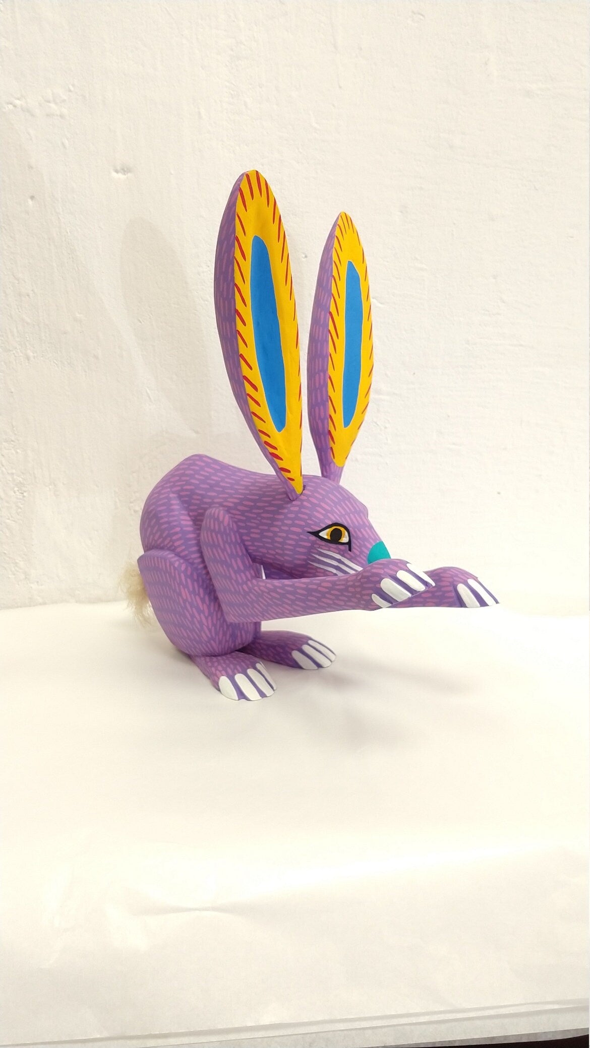 Oaxacan Wood Carving Bunny Rabbit By Armando Jimenez PP2754