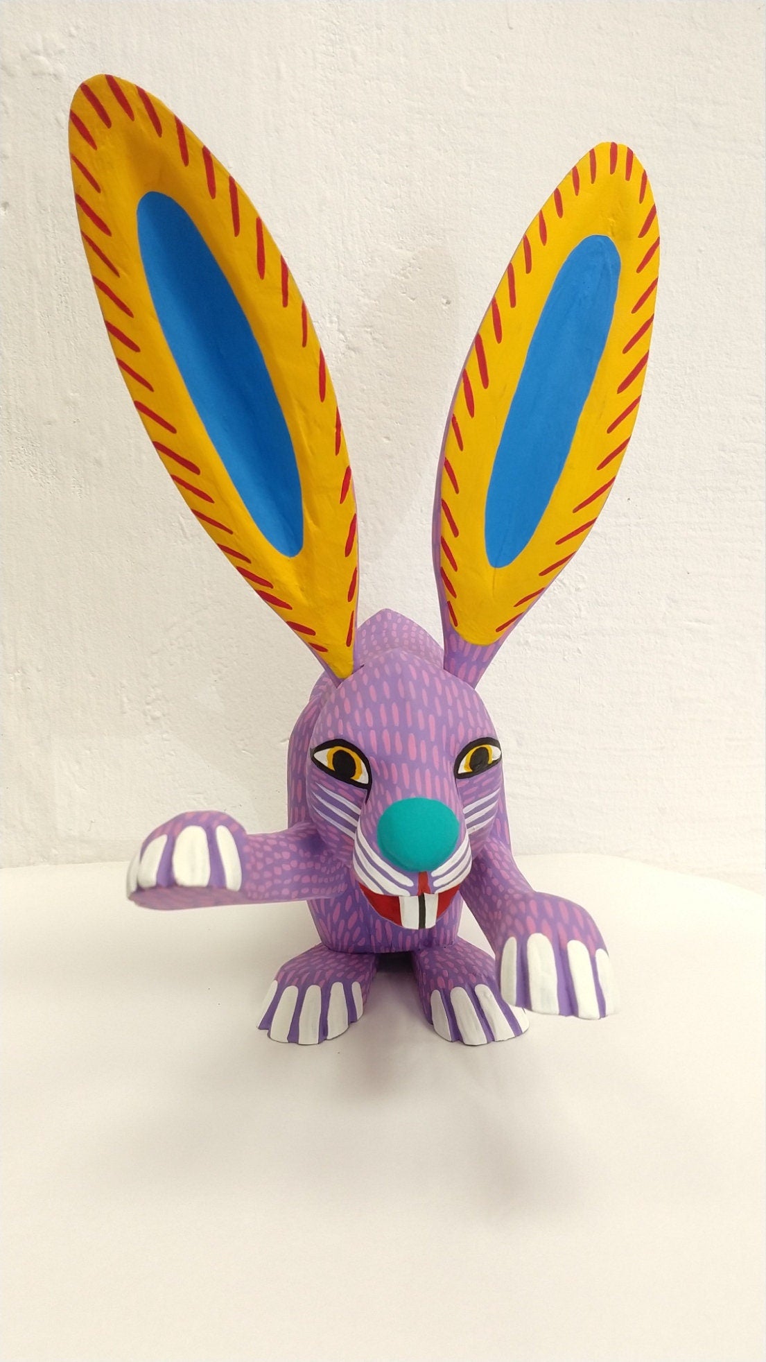 Oaxacan Wood Carving Bunny Rabbit By Armando Jimenez PP2754