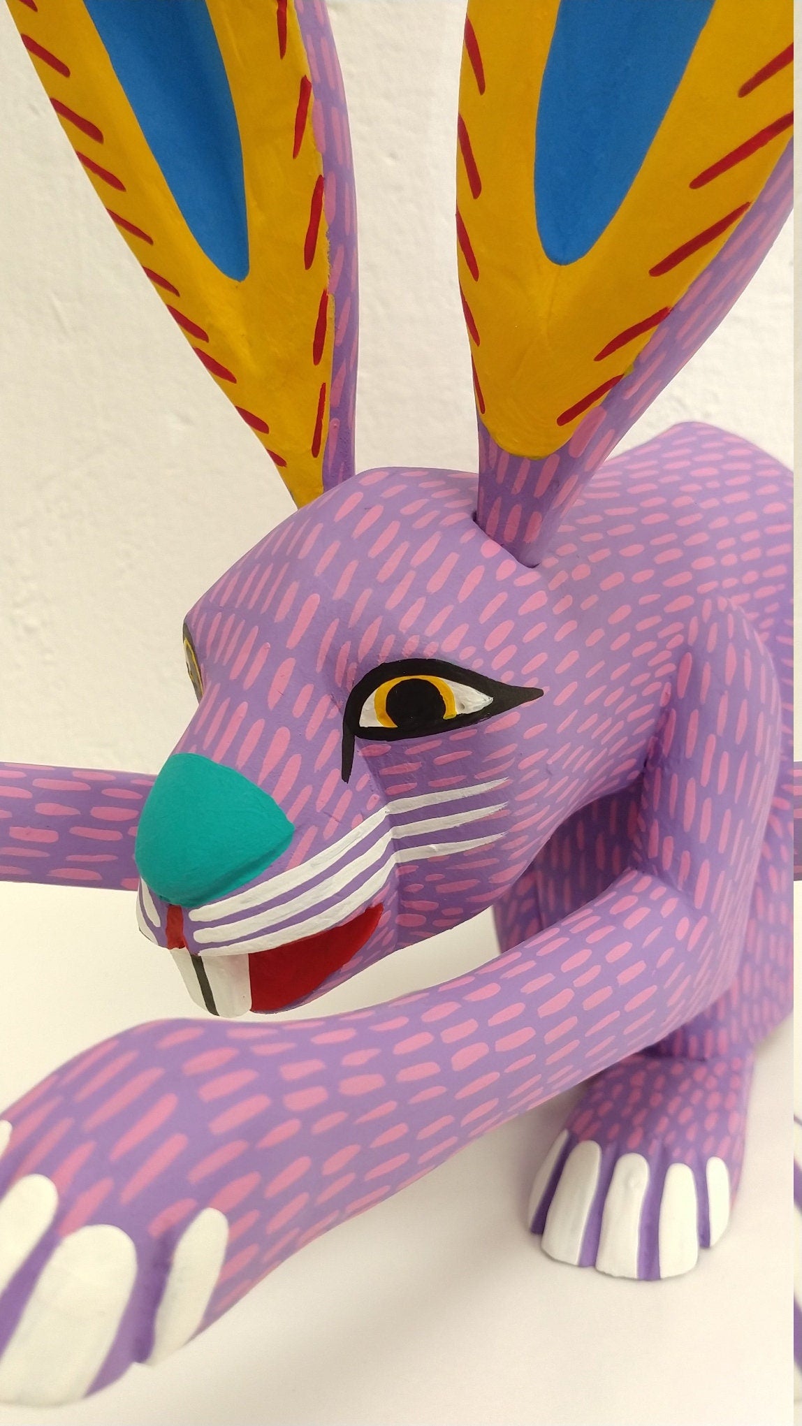 Oaxacan Wood Carving Bunny Rabbit By Armando Jimenez PP2754