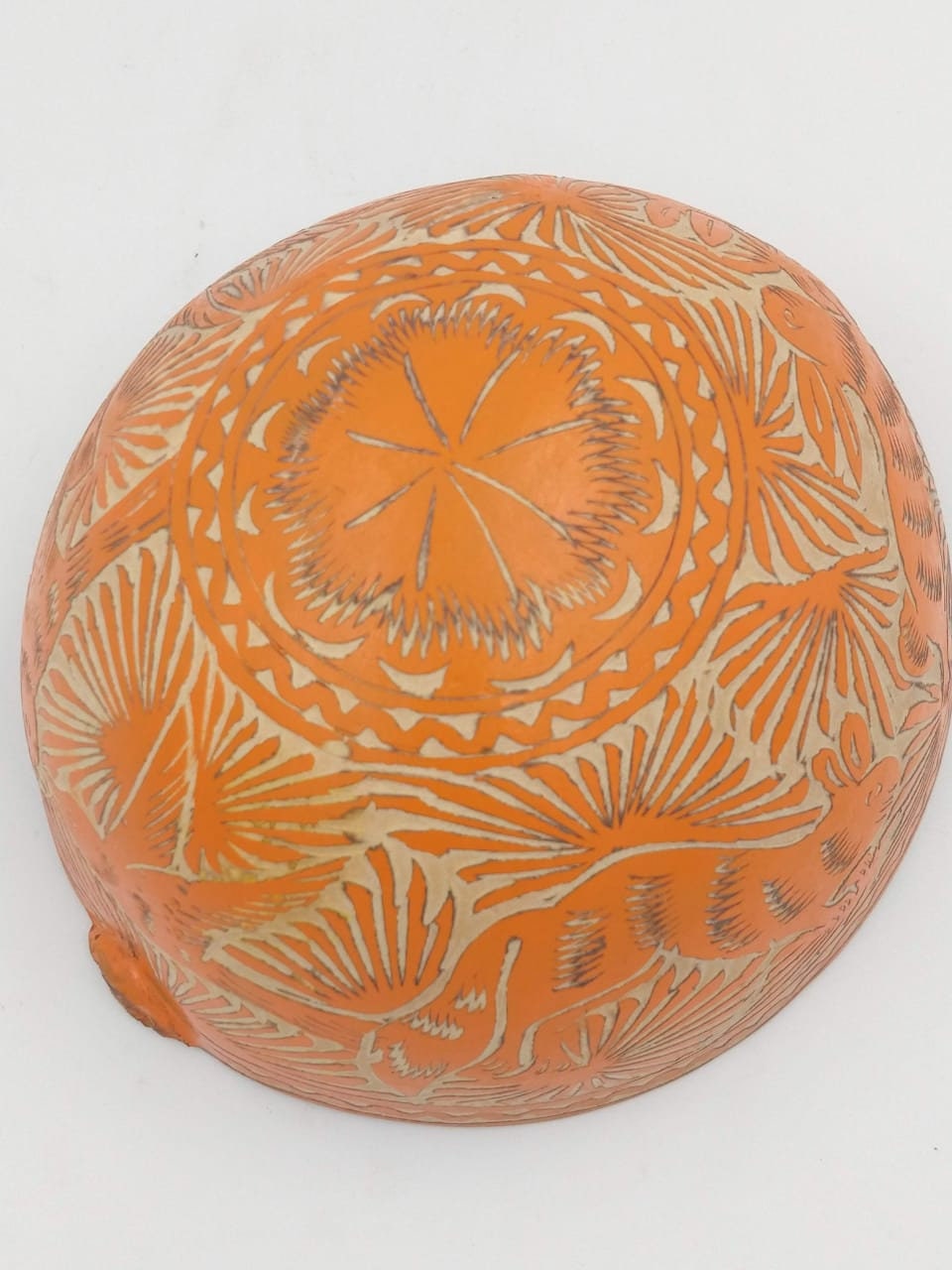 Hand Beaded Mexican Folk Art Bowl With Micro Beads By Mayola Villa Lopez PP3251