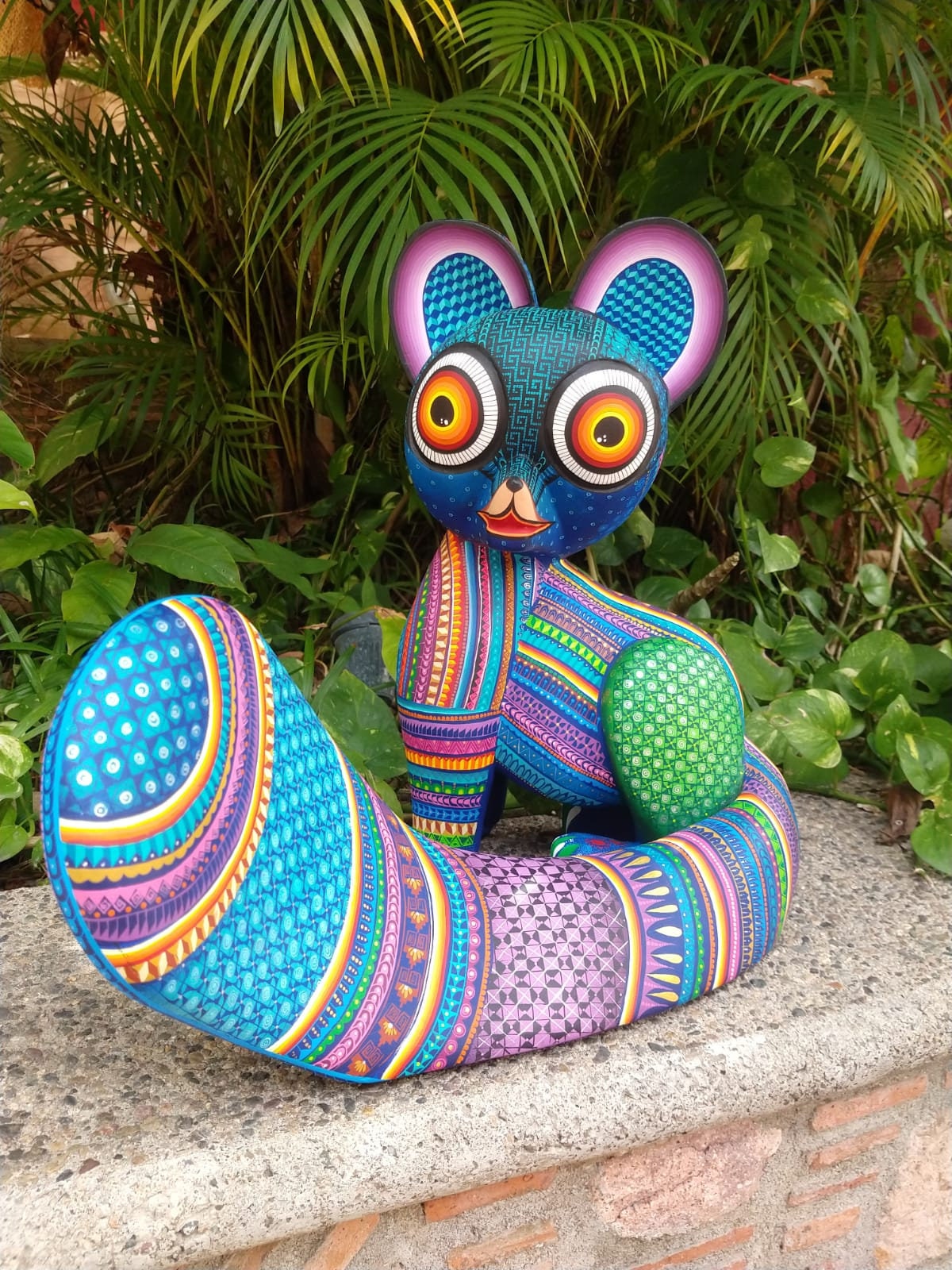 Mexican Oaxacan Wood Carving Fox By Ivan Fuentes PP4103