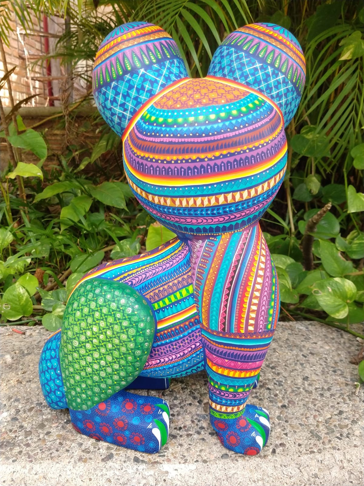 Mexican Oaxacan Wood Carving Fox By Ivan Fuentes PP4103