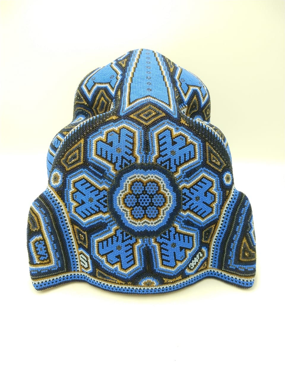 Mexican Huichol Hand Beaded Jaguar Head By Mayola Villa PP4028