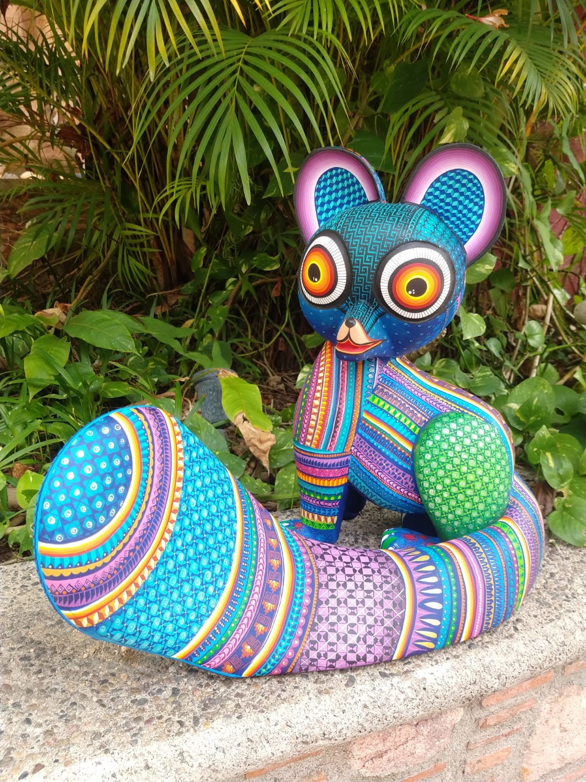 Mexican Oaxacan Wood Carving Fox By Ivan Fuentes PP4103