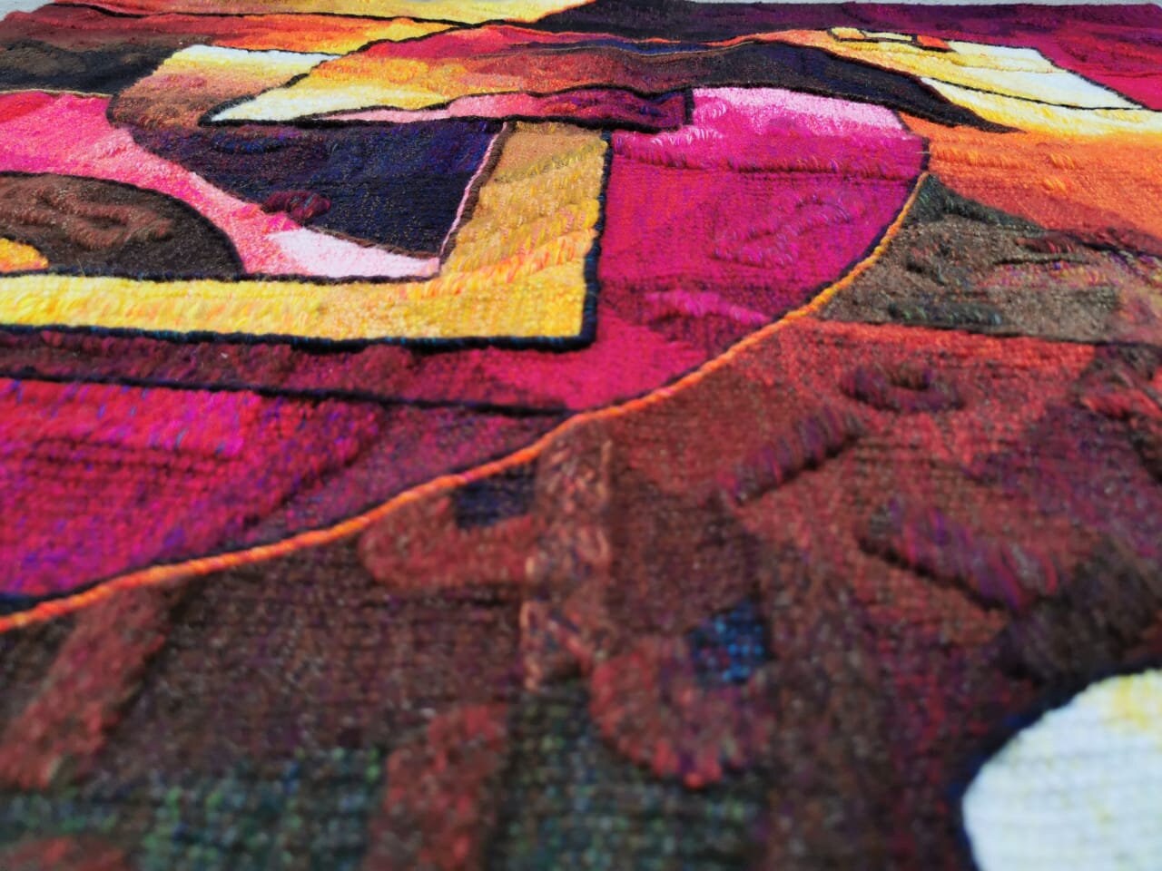 Hand Woven Alpaca Fiber Tapestry " Twillight " By Constantino Laura PP4434