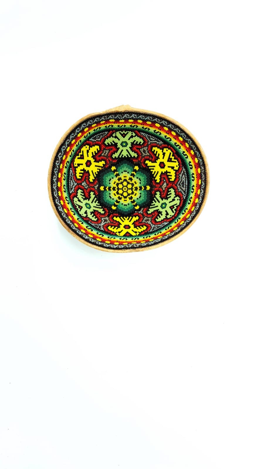 Hand Beaded Gourd Bowl Using Glass Beads By Santos Bautista PP4802