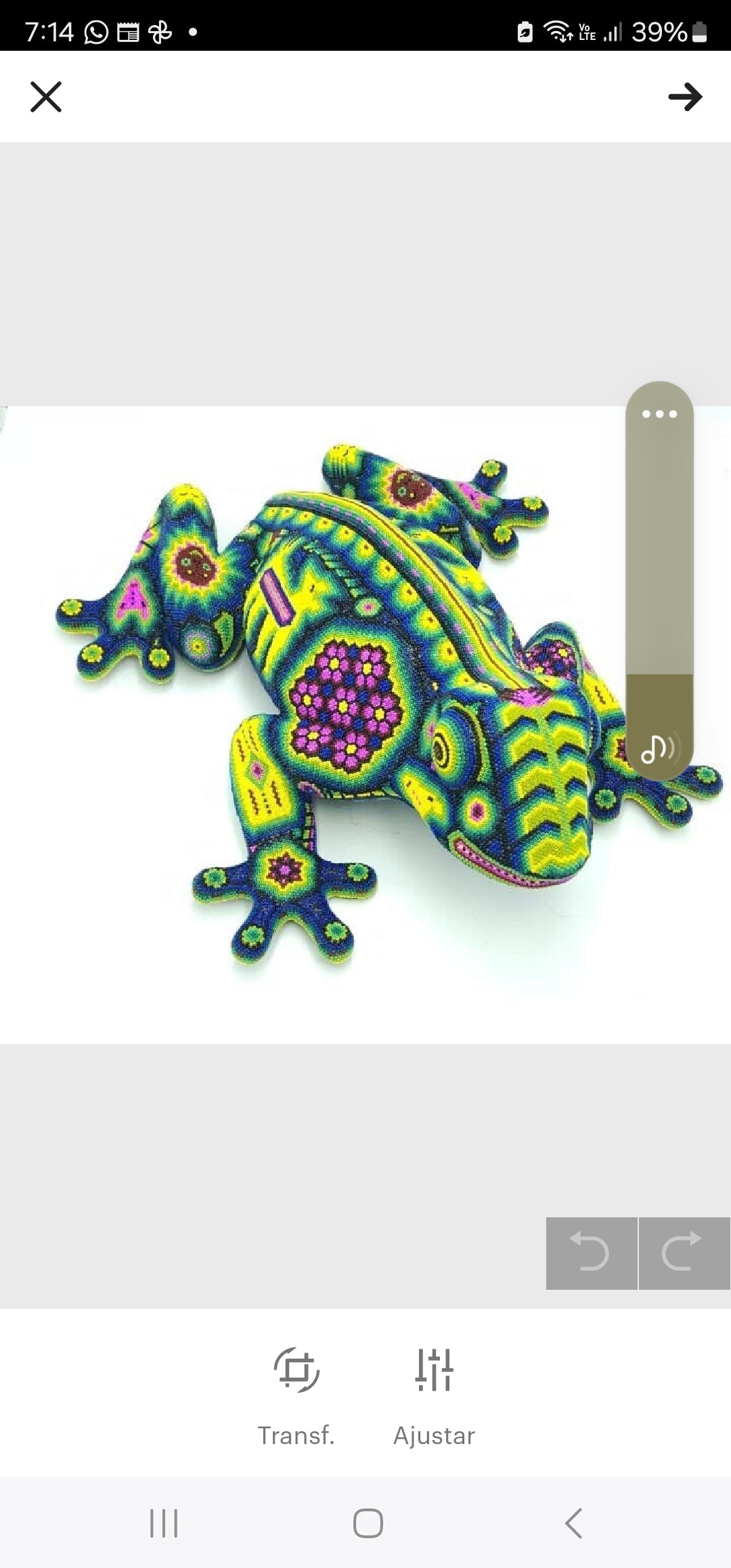 Huichol hand beaded frog pp6327