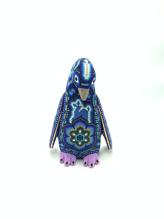 Mexican Folk Art Huichol Beaded Penguin by Isandro Villa Lopez PP5761