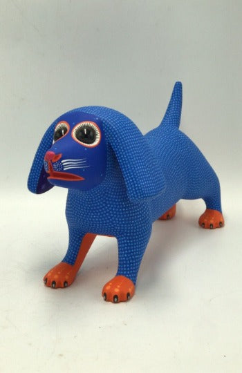 Beautiful Oaxacan Wood Carving Dog By Azucena Santiago   PP5500