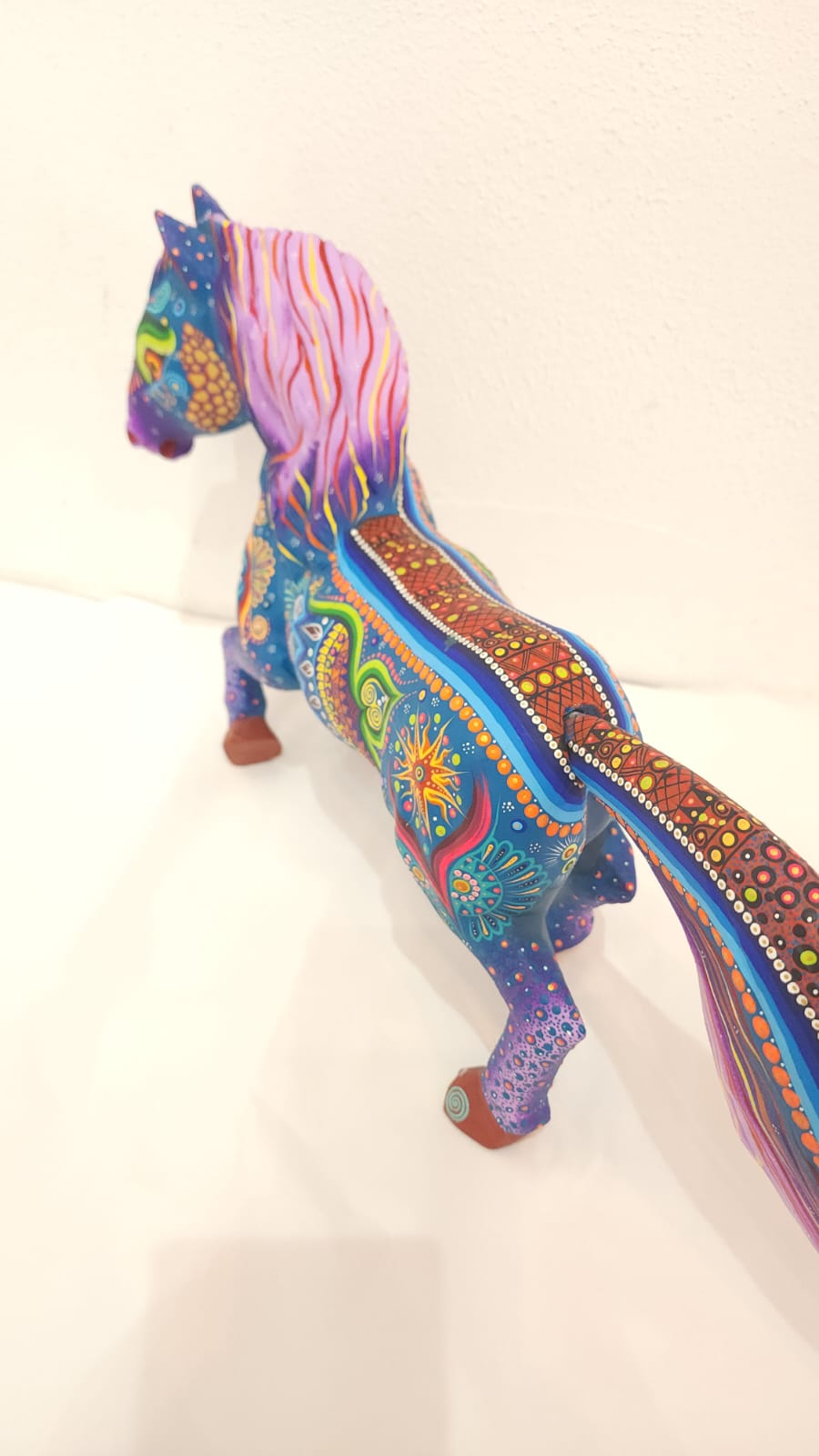 Oaxacan Wood Carving Hand Made Horse By Estudio 2403 PP4621