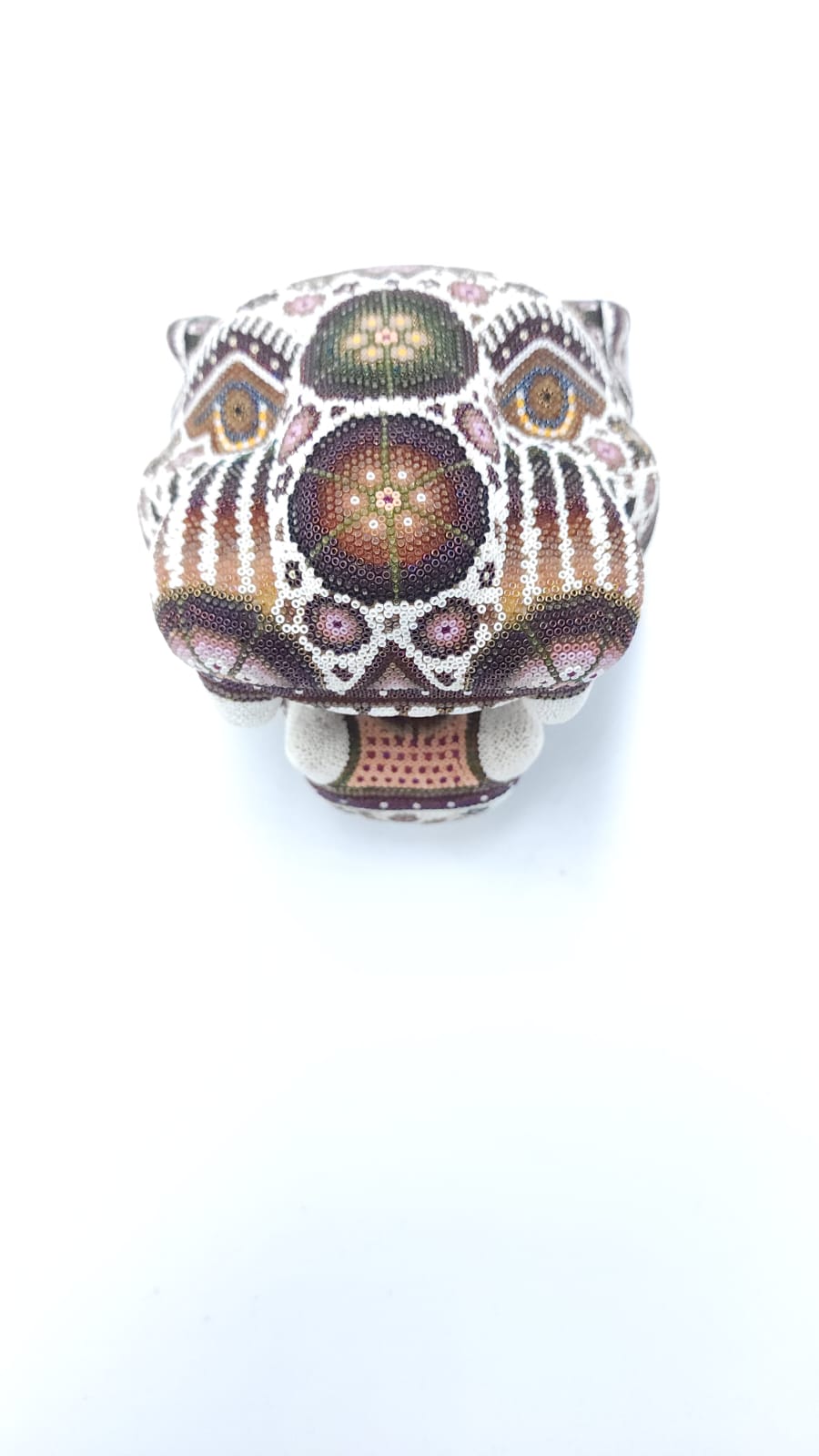 Wonderful #14  Micro Bead Huichol Indian Jaguar By Juan de la Cruz   PP5945