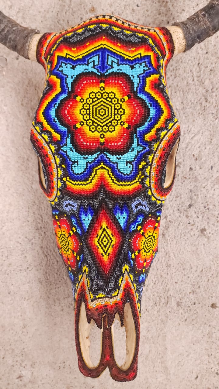 Huichol clearance beaded skull