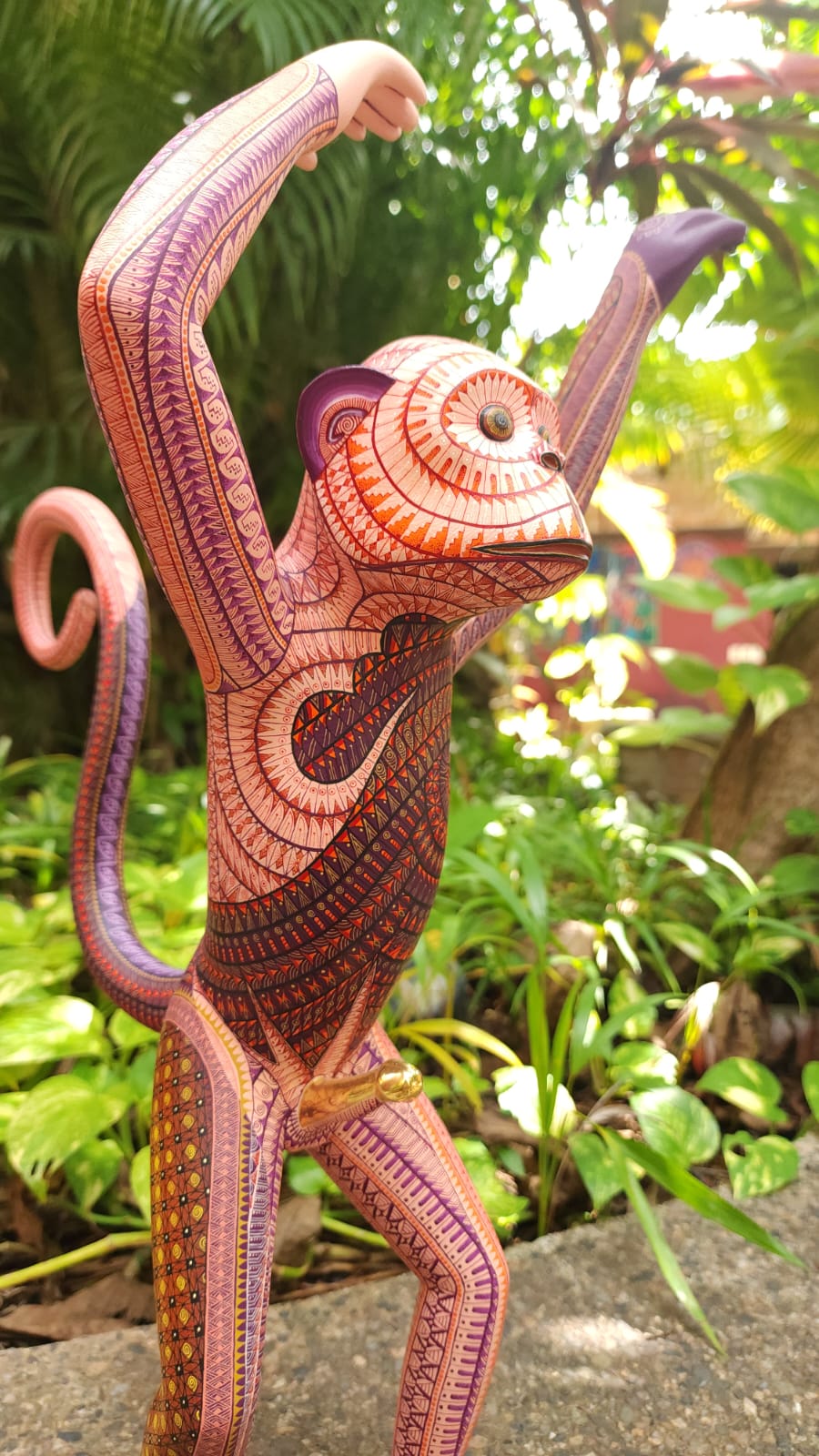Oaxacan Wood Carving Monkey Pachanga By Jacobo y Maria Angeles PP6095